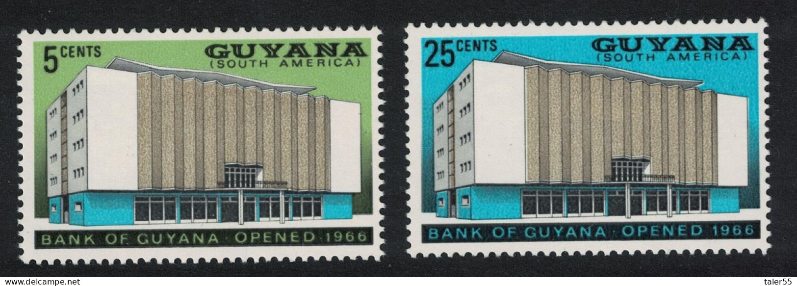 Guyana Opening Of Bank Of Guyana 2v 1966 MNH SG#412-413 - Guyane (1966-...)