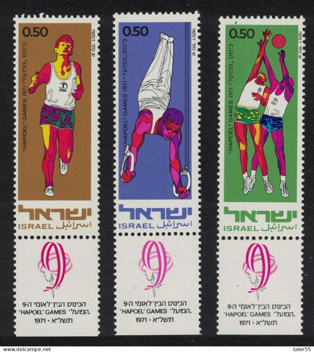 Israel Basketball Gymnastics Hapoel Games 3v 1971 MNH SG#481-483 - Altri & Non Classificati