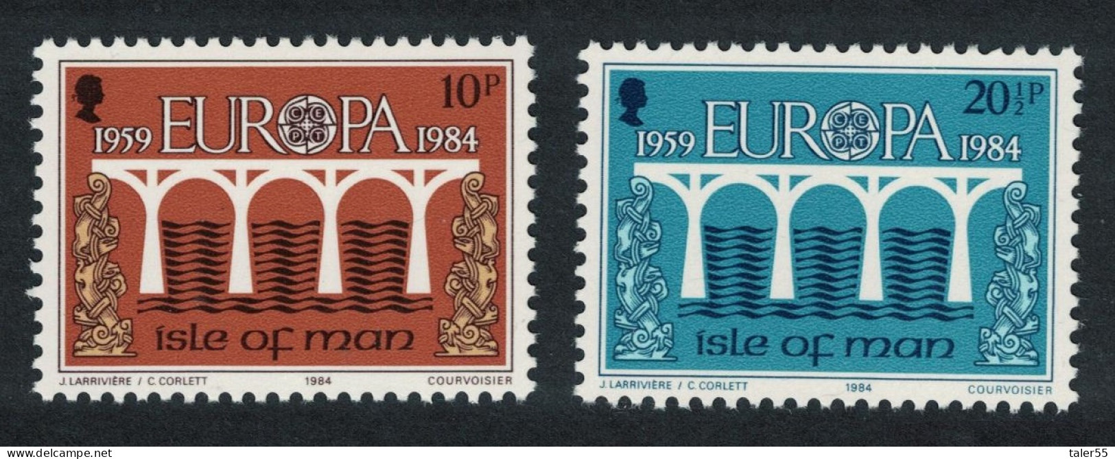 Isle Of Man Europa CEPT 2v 25th Anniversary 1984 MNH SG#265-266 Sc#260-261 - Isla De Man