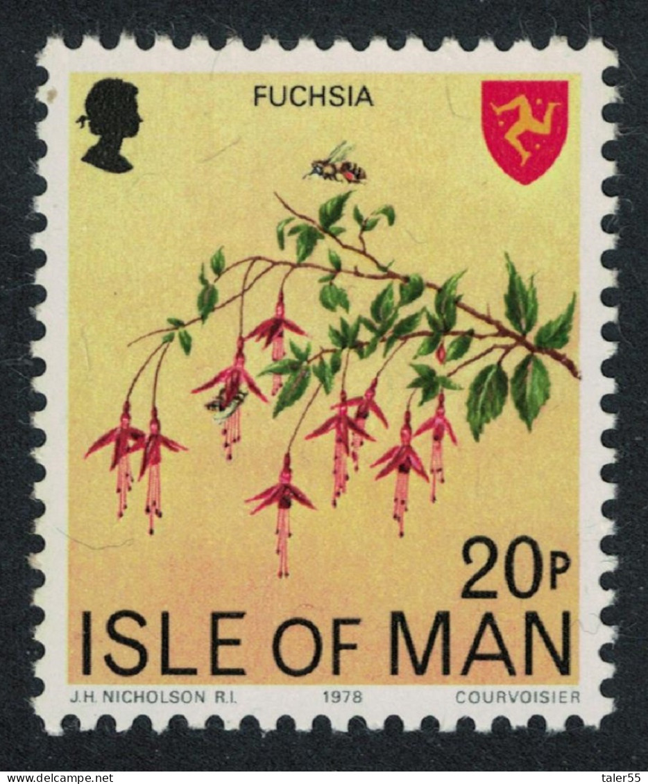 Isle Of Man Fuchsia Flowers 20p 1978 MNH SG#124 MI#133 Sc#126 - Isla De Man