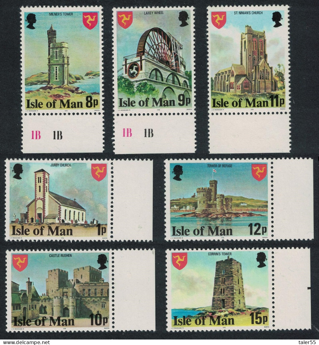 Isle Of Man Lighthouses 7v Margins 1978 MNH SG#112=122 - Isola Di Man