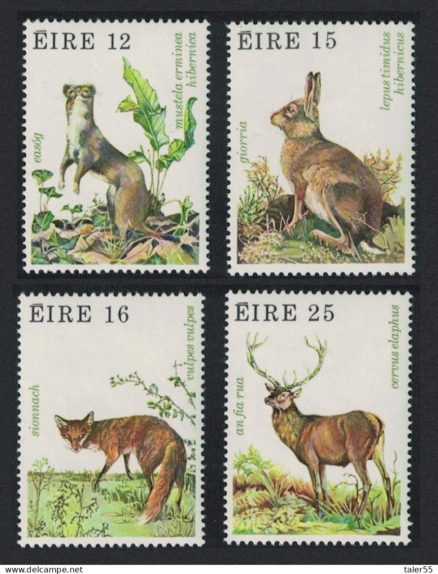 Ireland Stoat Hare Deer Fox Wildlife 4v 1980 MNH SG#461-464 MI#421-424 - Unused Stamps