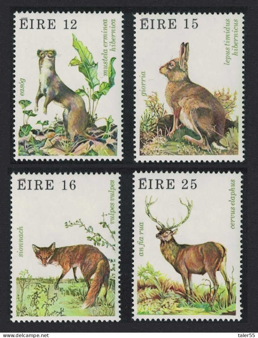 Ireland Stoat Hare Deer Fox Wildlife 4v 1980 MNH SG#461-464 MI#421-424 - Ungebraucht