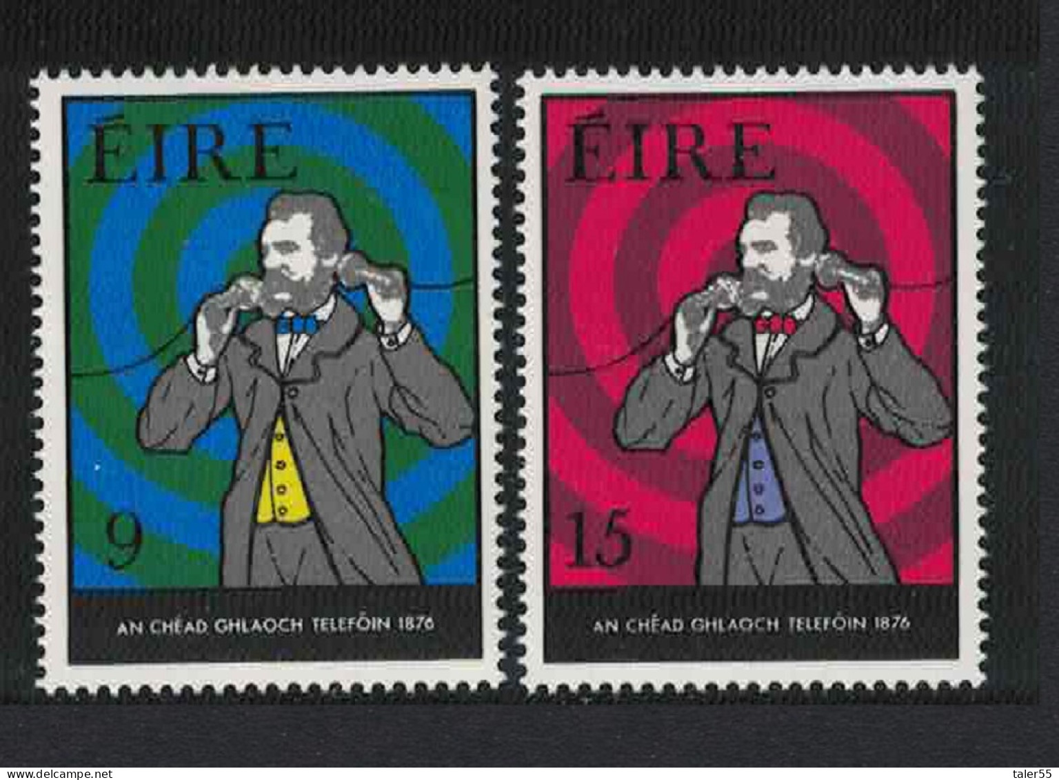 Ireland Telephone Graham Bell 2v 1976 MNH SG#389-390 - Nuevos