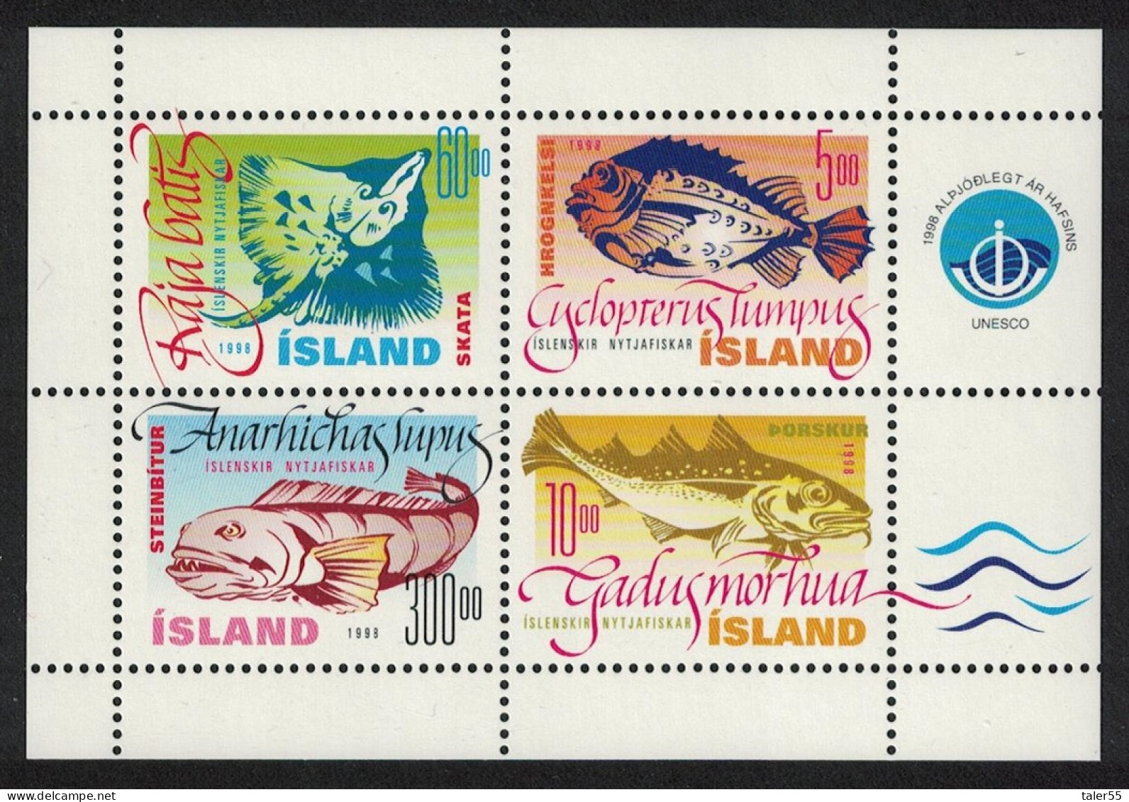 Iceland Fishes 1st Series MS 1998 MNH SG#MS901 - Unused Stamps