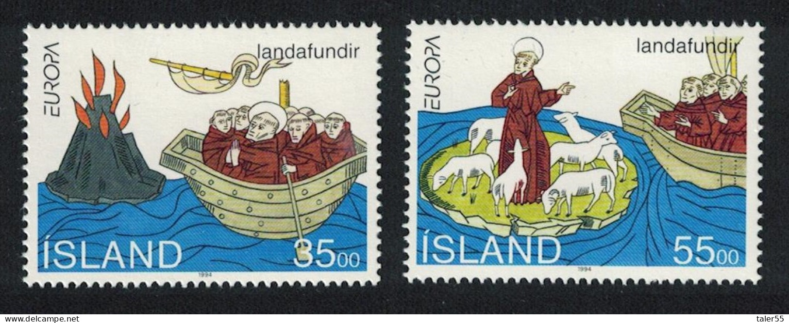 Iceland Europa CEPT St Brendan's Voyages 2v 1994 MNH SG#820-821 - Unused Stamps