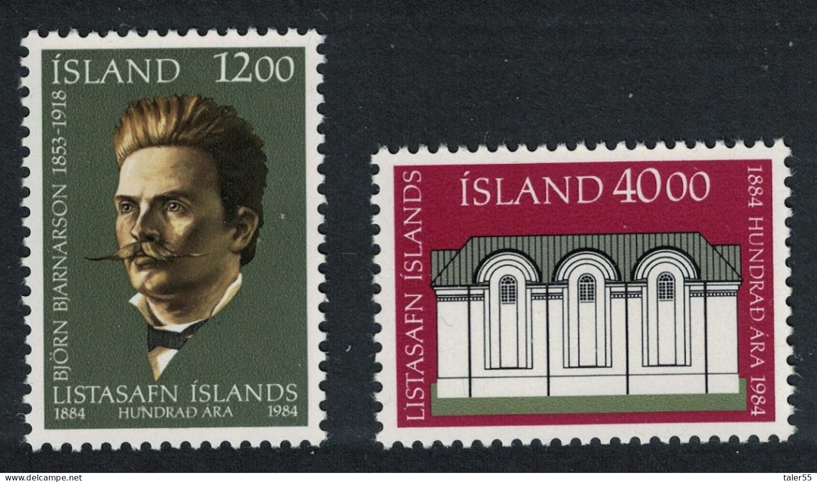 Iceland Centenary Of National Gallery 2v 1984 MNH SG#651-652 - Nuevos