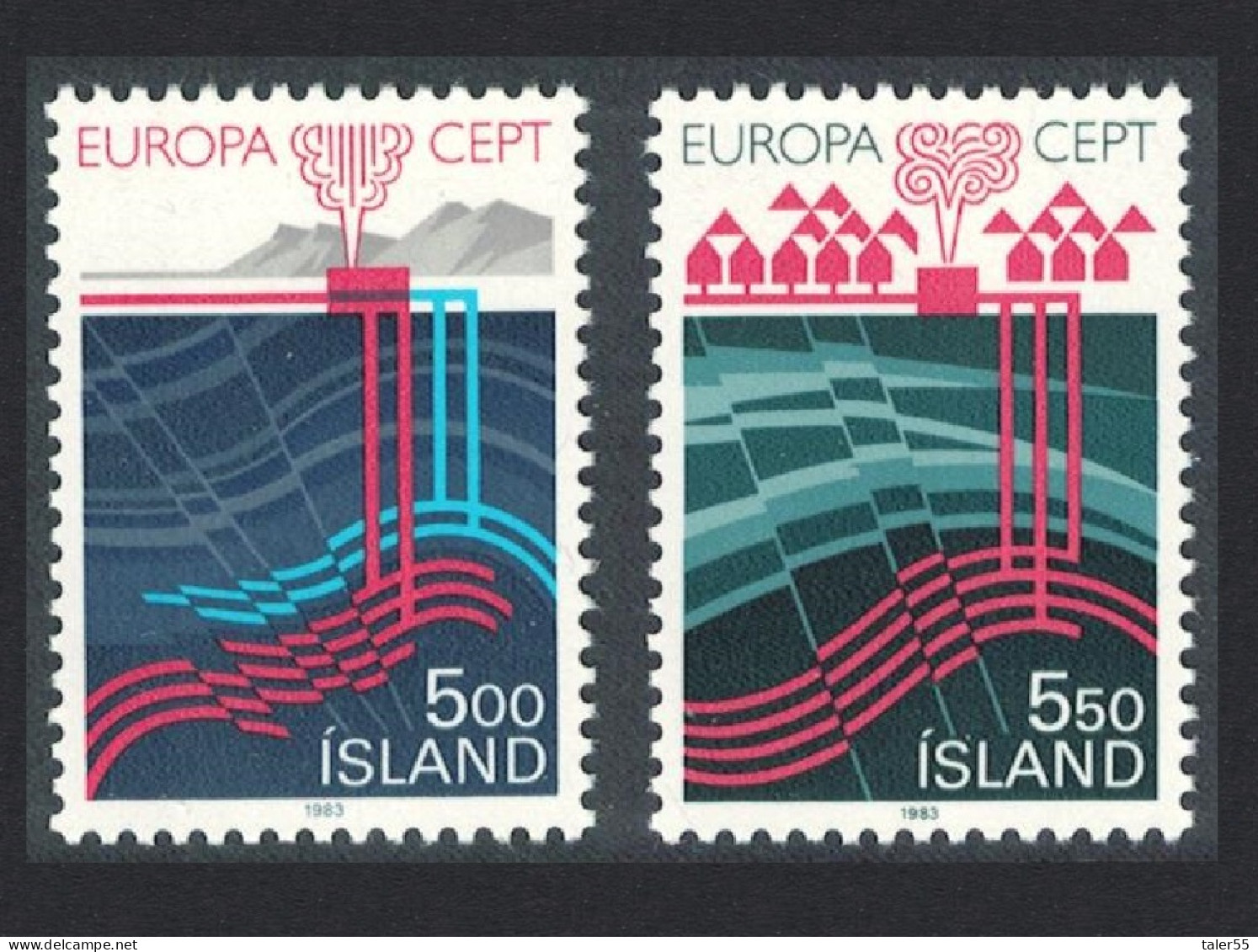 Iceland Europa Volcanoes 2v 1983 MNH SG#628-629 MI#598-599 - Neufs