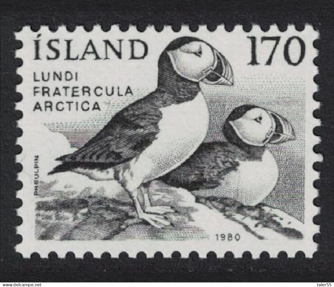 Iceland Atlantic Puffins Birds 1980 MNH SG#584 - Unused Stamps