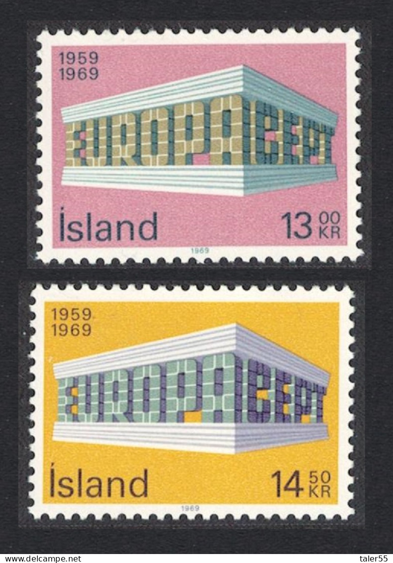 Iceland Europa 2v 1969 MNH SG#459-460 - Unused Stamps