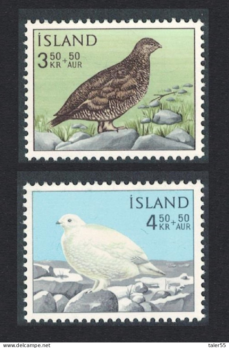 Iceland Rock Ptarmigan Birds 2v 1965 MNH SG#419-420 - Ungebraucht