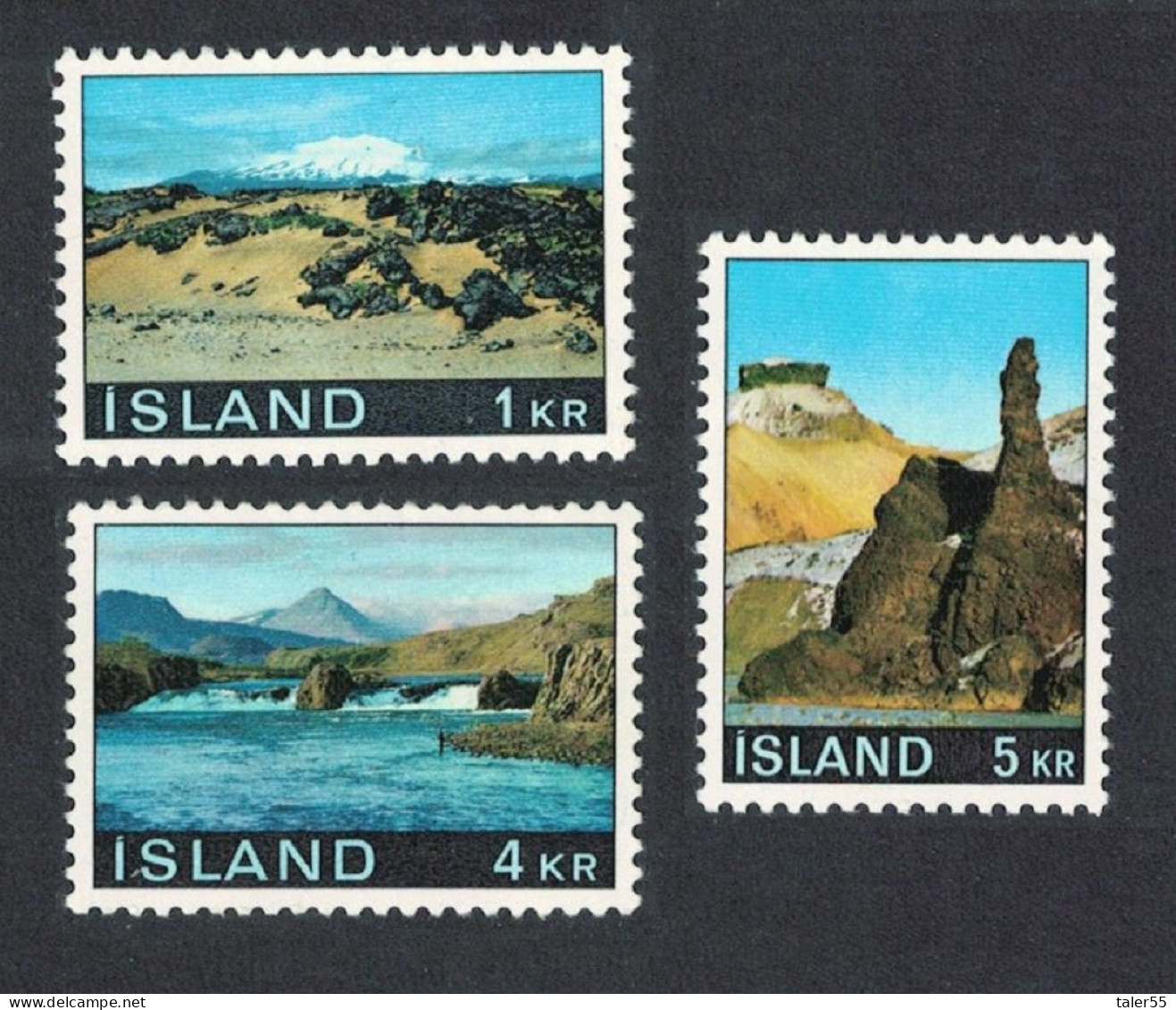 Iceland Landscapes 2nd Series 3v 1970 MNH SG#465-467 - Neufs