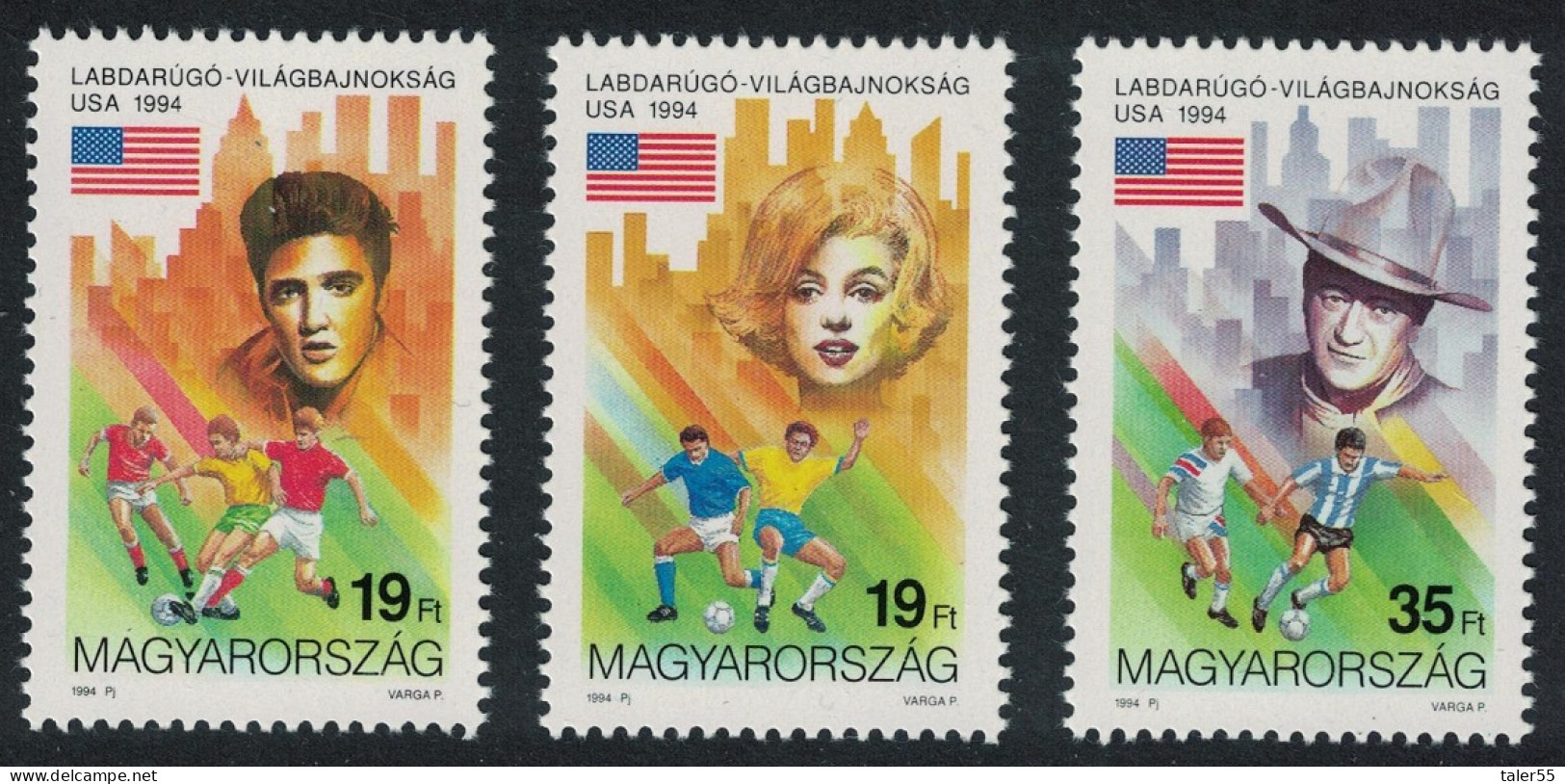 Hungary World Cup Football Championship USA American Entertainers 3v 1994 MNH SG#4196-4198 - Nuevos