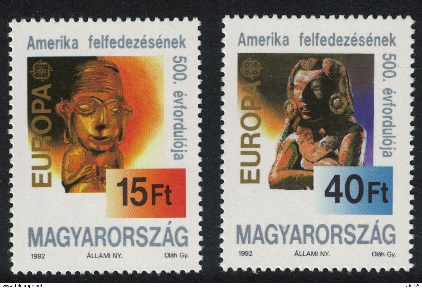 Hungary 500th Anniversary Of Discovery Of America By Columbus 2v 1992 MNH SG#4092-4093 - Neufs