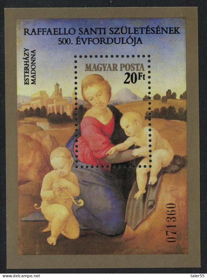 Hungary 500th Birth Anniversary Of Raphael Artist MS 1983 MNH SG#MS3502 - Nuovi