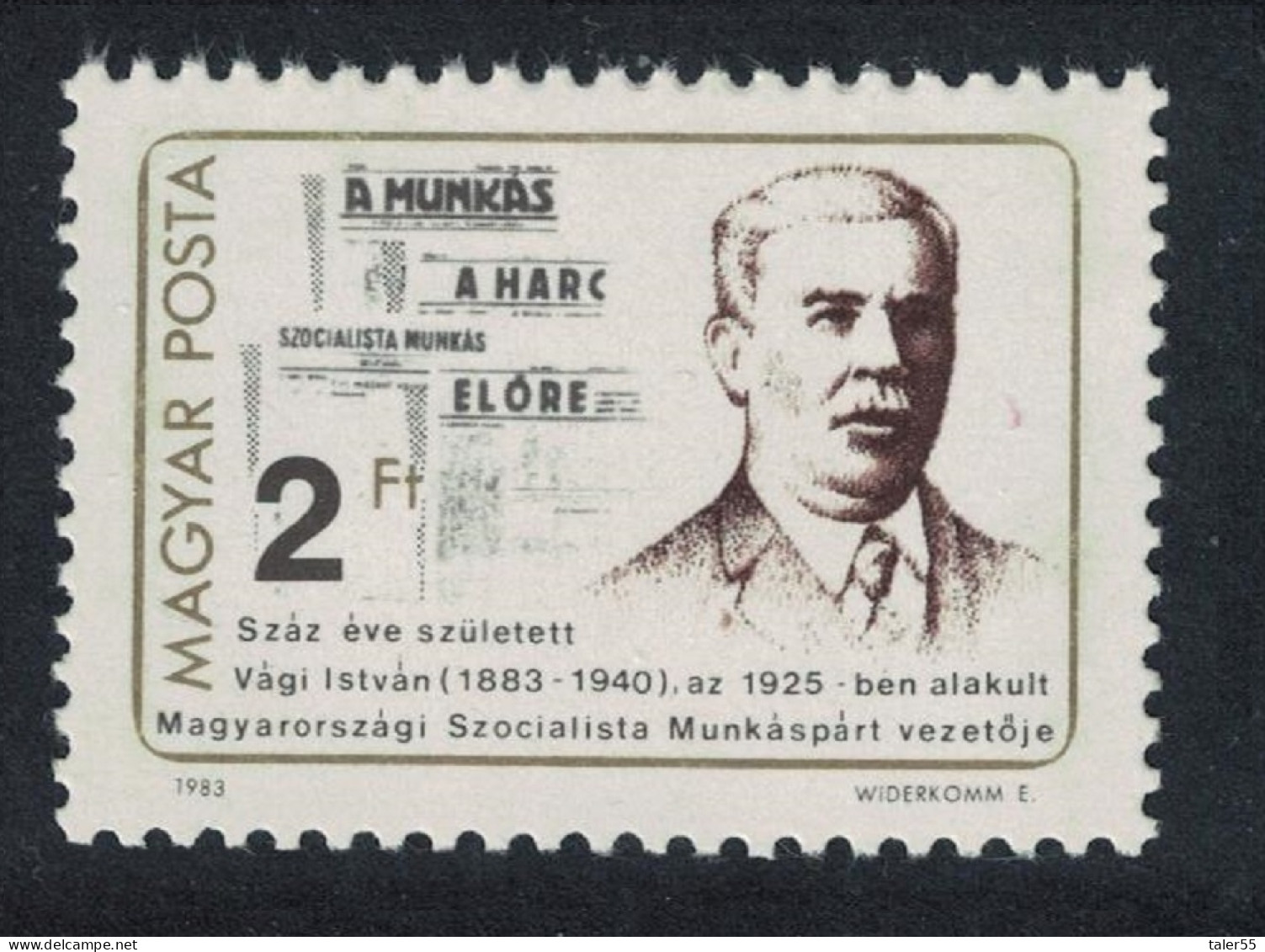 Hungary Istvan Vagi Secretary Of Socialist Workers' Party 1983 MNH SG#3503 - Nuovi