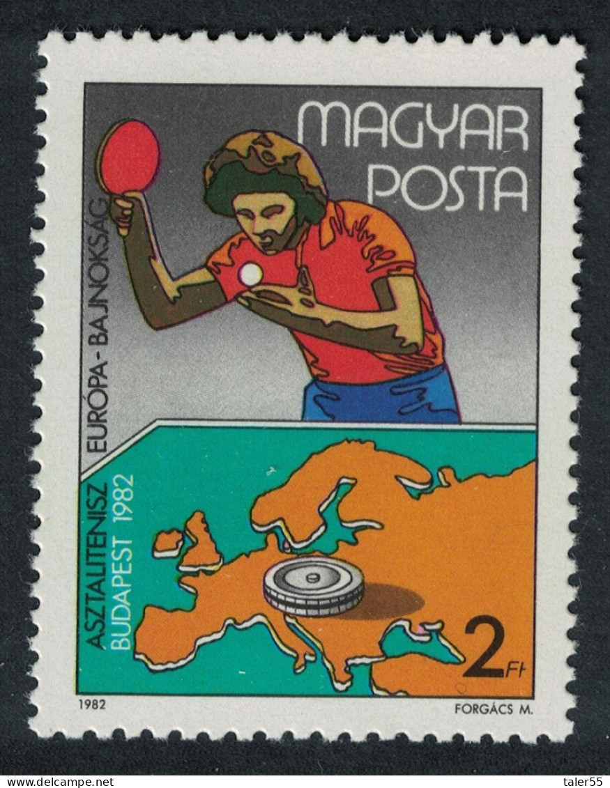 Hungary European Table Tennis Championship Budapest 1982 MNH SG#3431 - Unused Stamps