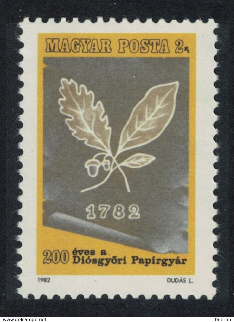 Hungary Diosgyor Paper-mill 1982 MNH SG#3448 - Ungebraucht