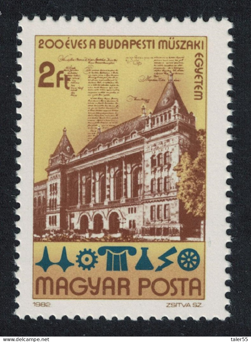 Hungary University Engineering Education 1982 MNH SG#3460 - Nuovi