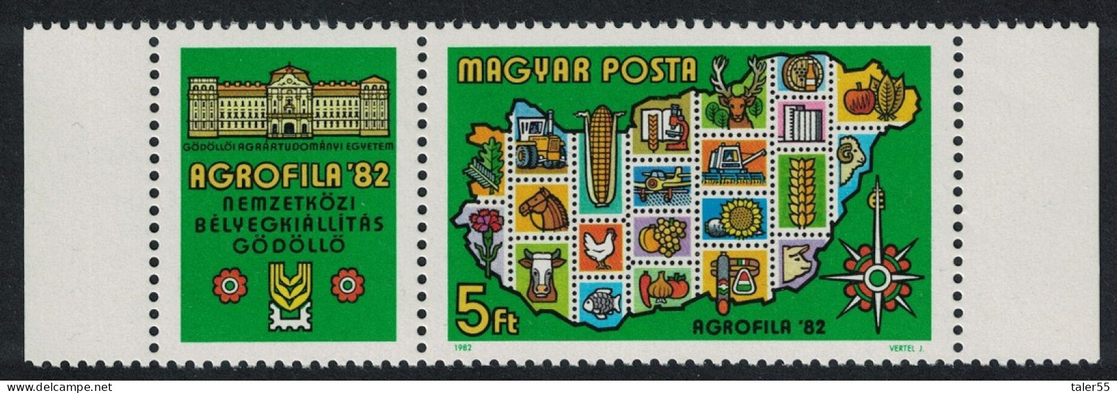 Hungary Agrofila '82 Stamp Exhibition Godollo 1982 MNH SG#3458 - Nuovi