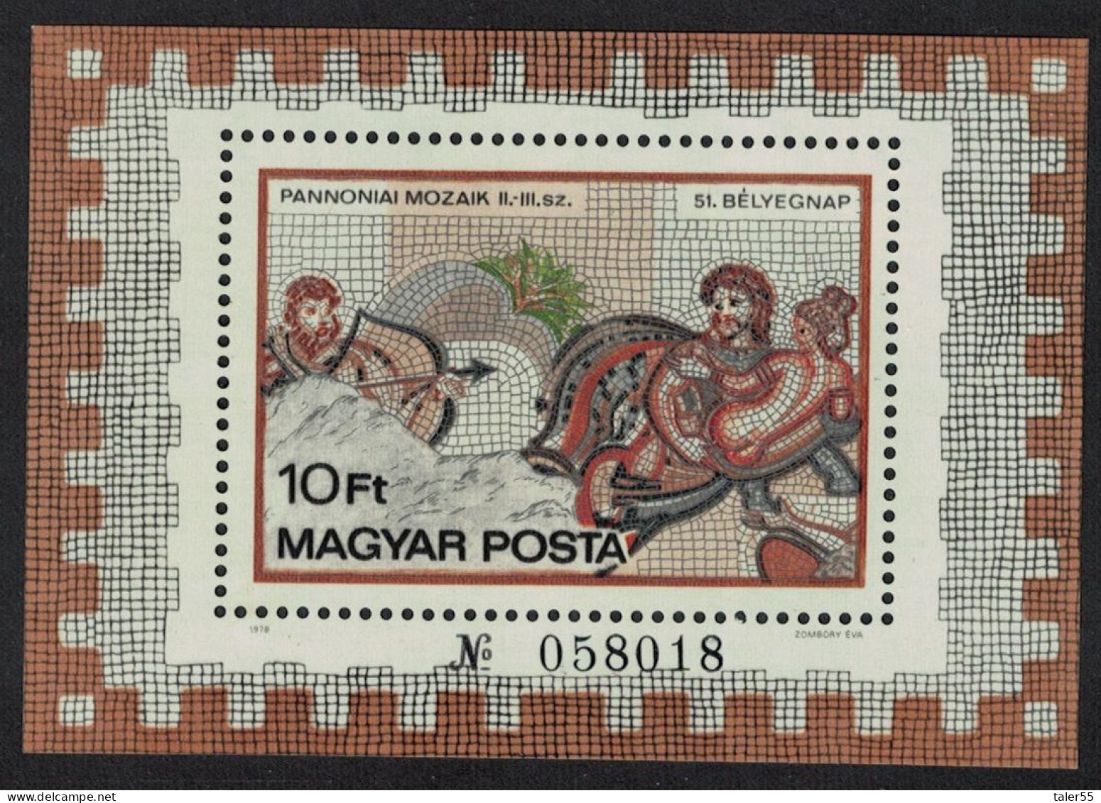 Hungary Roman Mosaics Stamp Day MS 1978 MNH SG#MS3209 - Ungebraucht