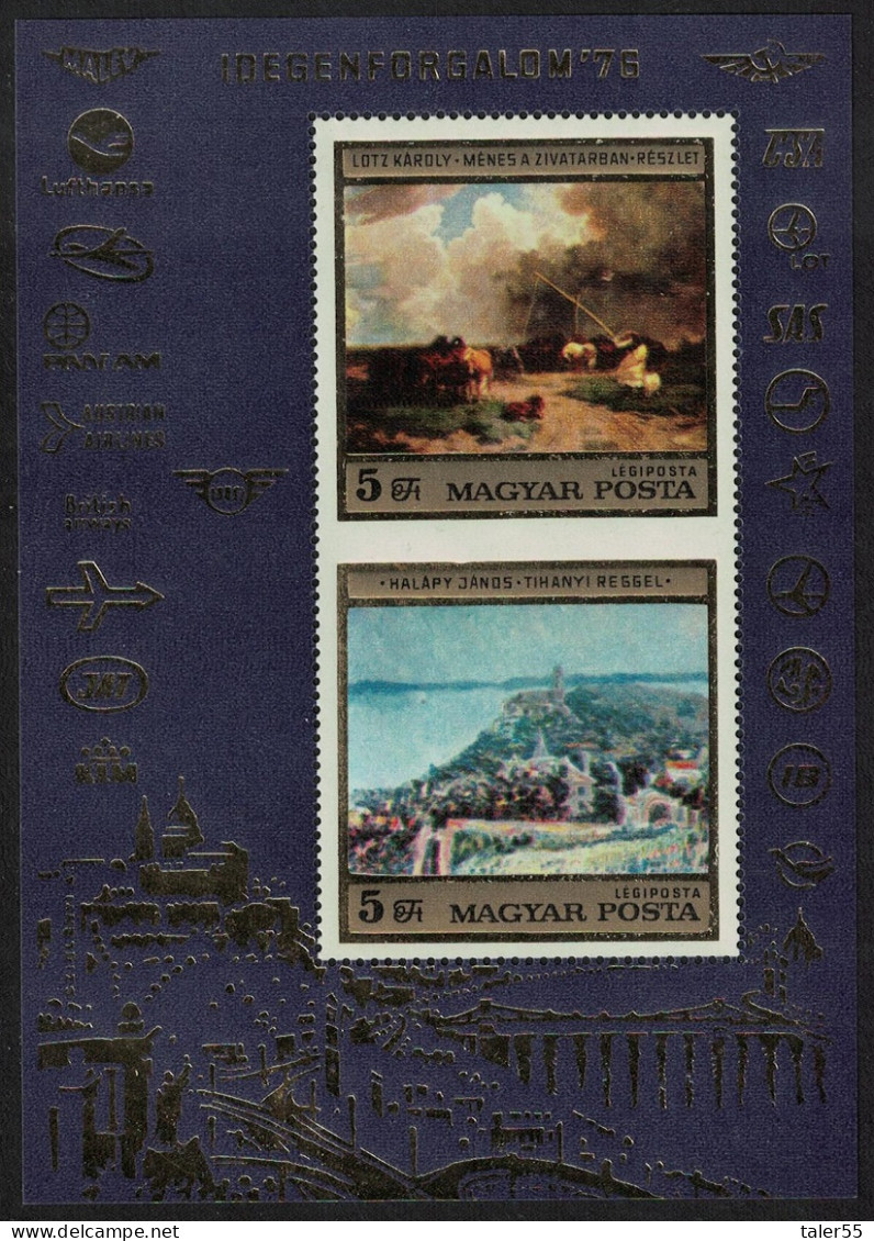 Hungary Paintings By Lotz And Halapy MS 1976 MNH SG#MS3022 - Ungebraucht