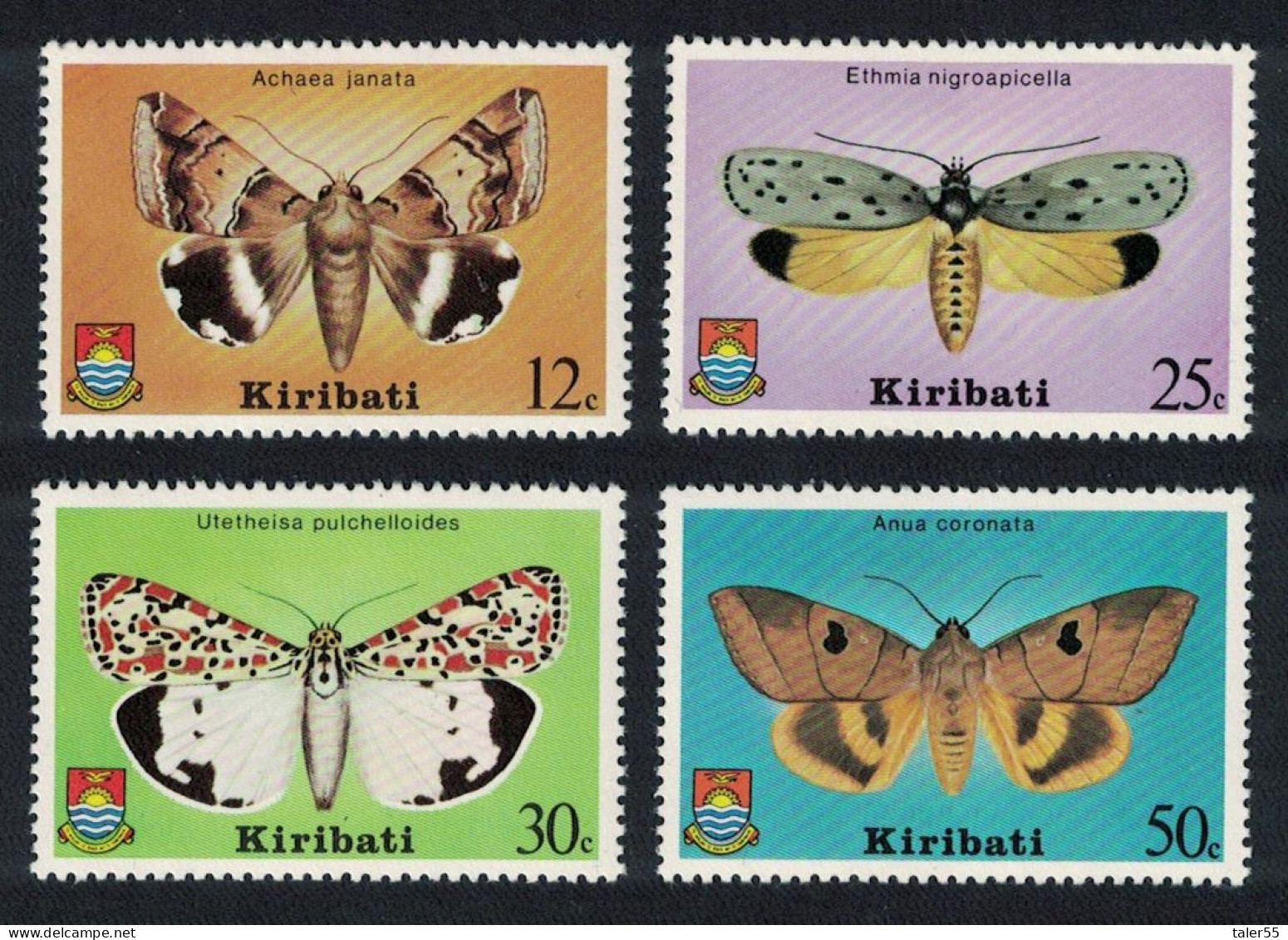 Kiribati Moths Butterflies 4v 1980 MNH SG#117-120 Sc#356-359 - Kiribati (1979-...)