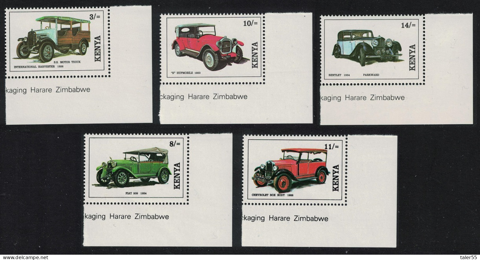 Kenya Vintage Cars 5v Corners 1992 MNH SG#575-579 - Kenia (1963-...)