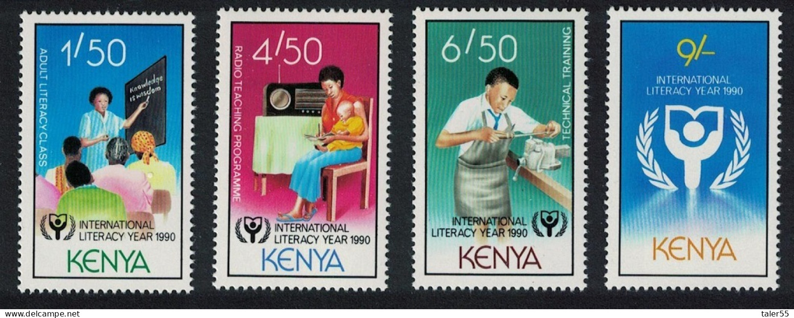 Kenya International Literacy Year 4v 1990 MNH SG#552-555 - Kenia (1963-...)