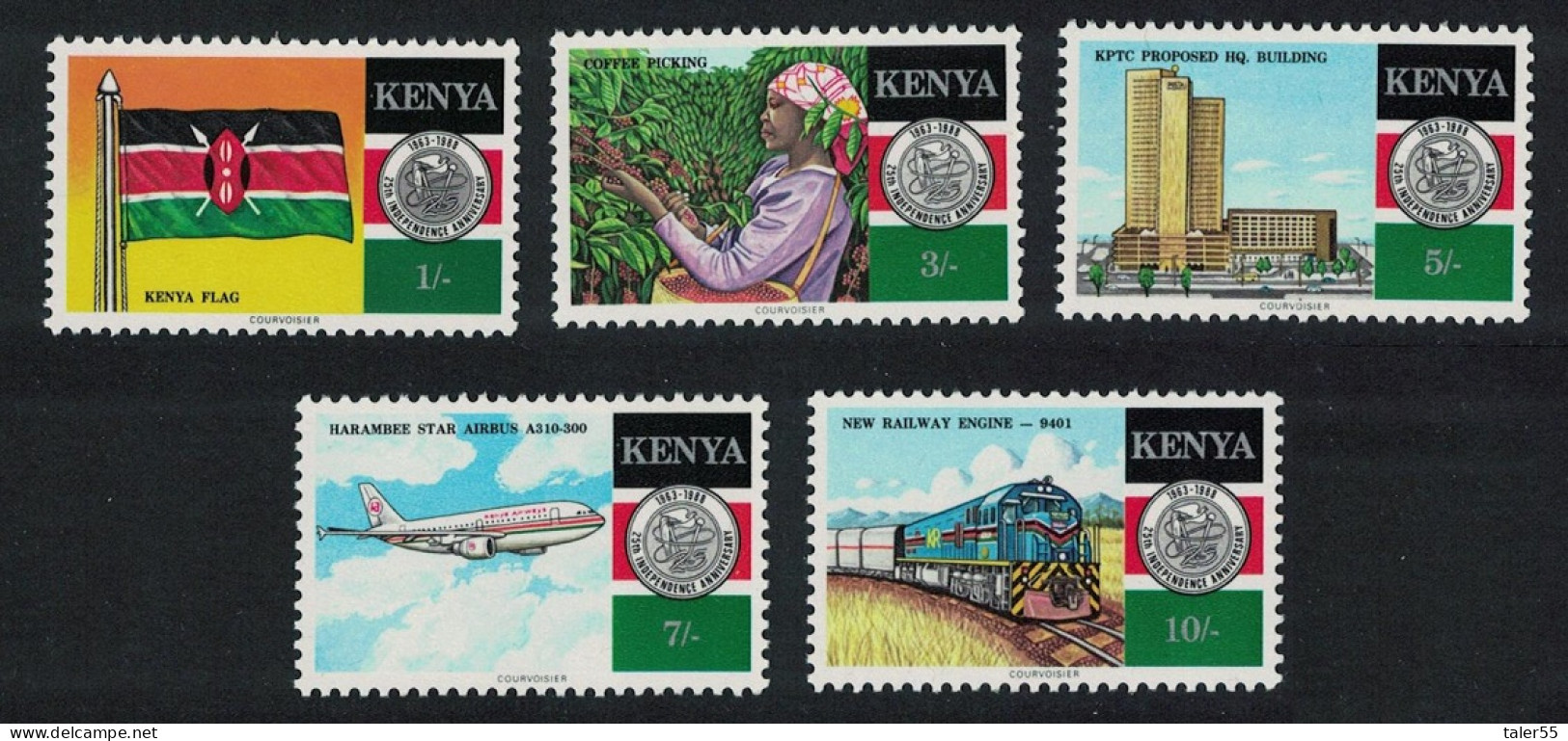 Kenya 25th Anniversary Of Independence 5v 1988 MNH SG#486-490 - Kenya (1963-...)