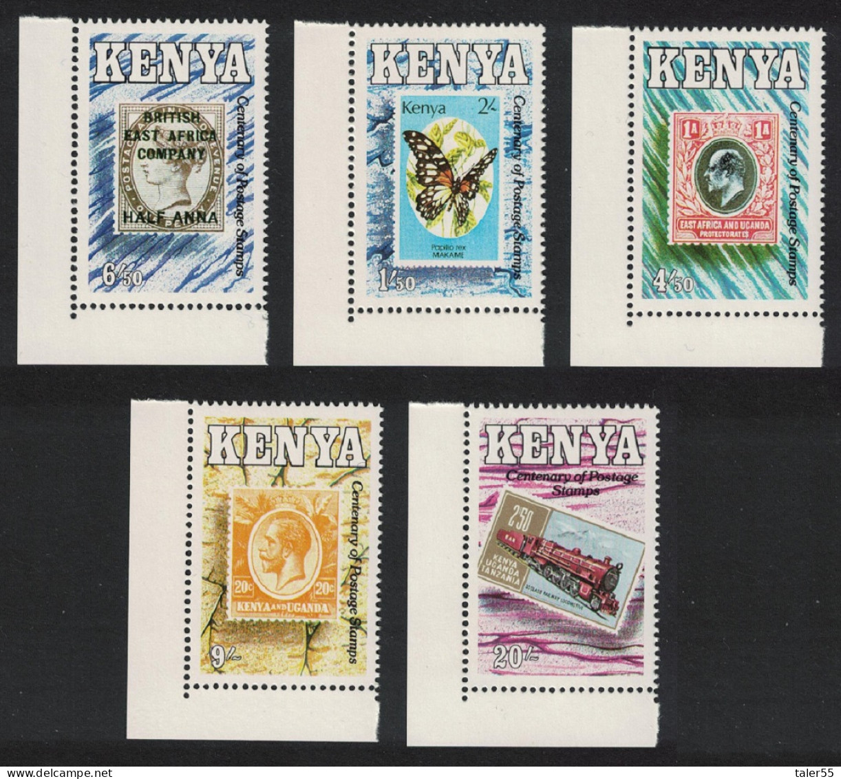 Kenya Cent Of Postage Stamps In Kenya 5v Corners 1990 MNH SG#547-551 - Kenya (1963-...)