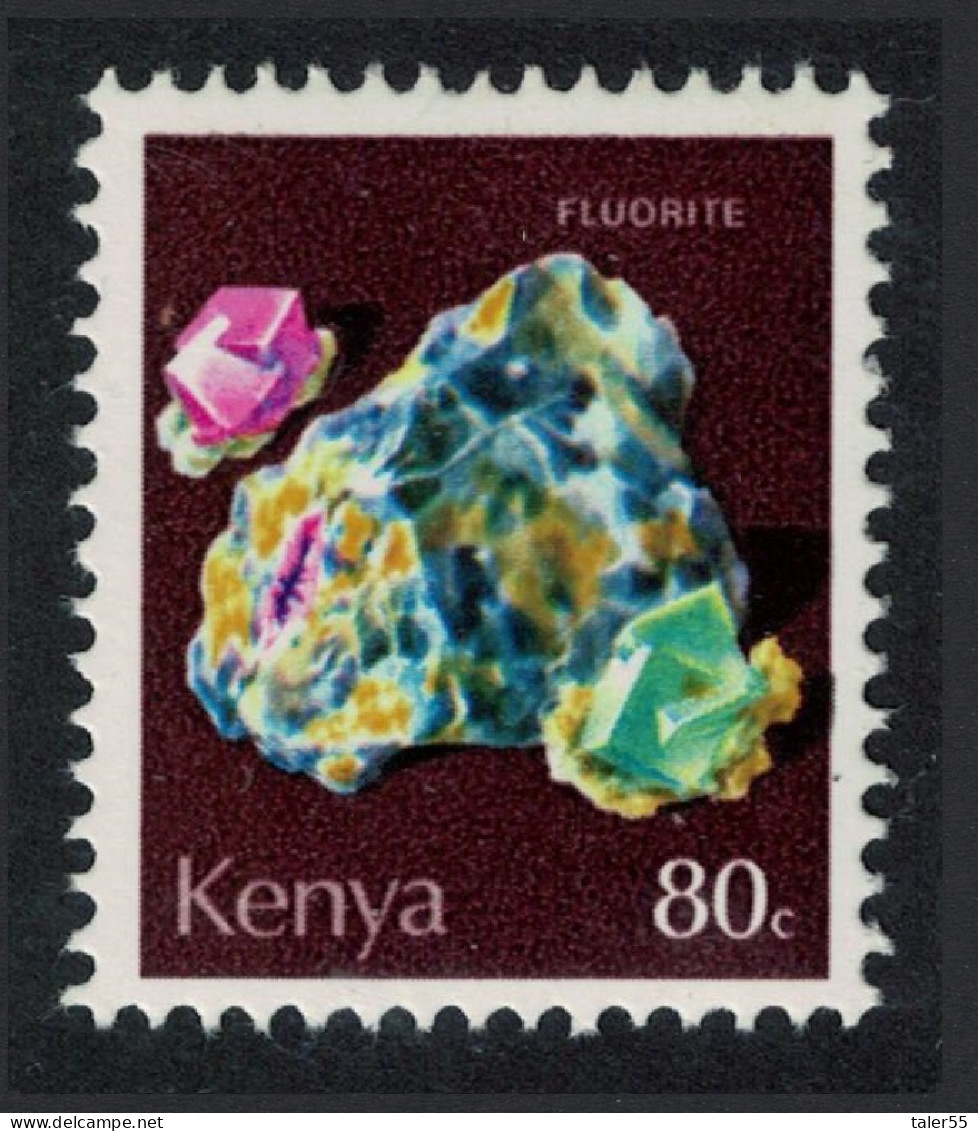 Kenya Fluorite Mineral 80c 1970 MNH SG#113 Sc#104 - Kenya (1963-...)
