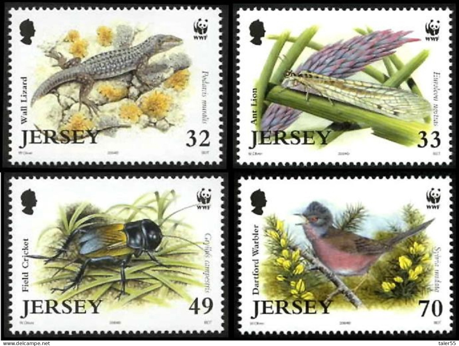 Jersey Birds WWF Threatened Species 4v 2004 MNH SG#1158-1161 MI#1143-1146 Sc#1134-1137 - Jersey