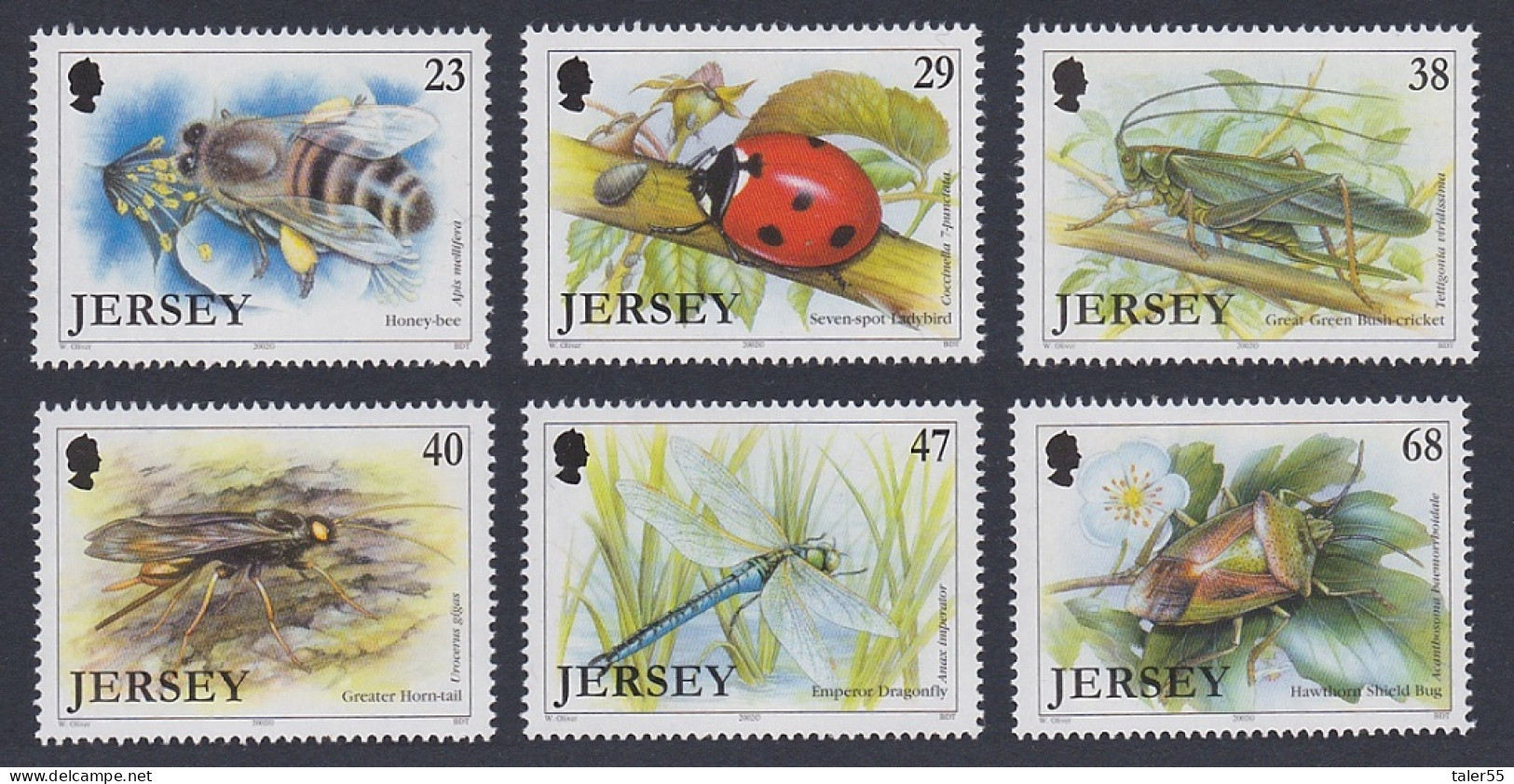 Jersey Insects 6v 2002 MNH SG#1046-1051 Sc#1035-1040 - Jersey