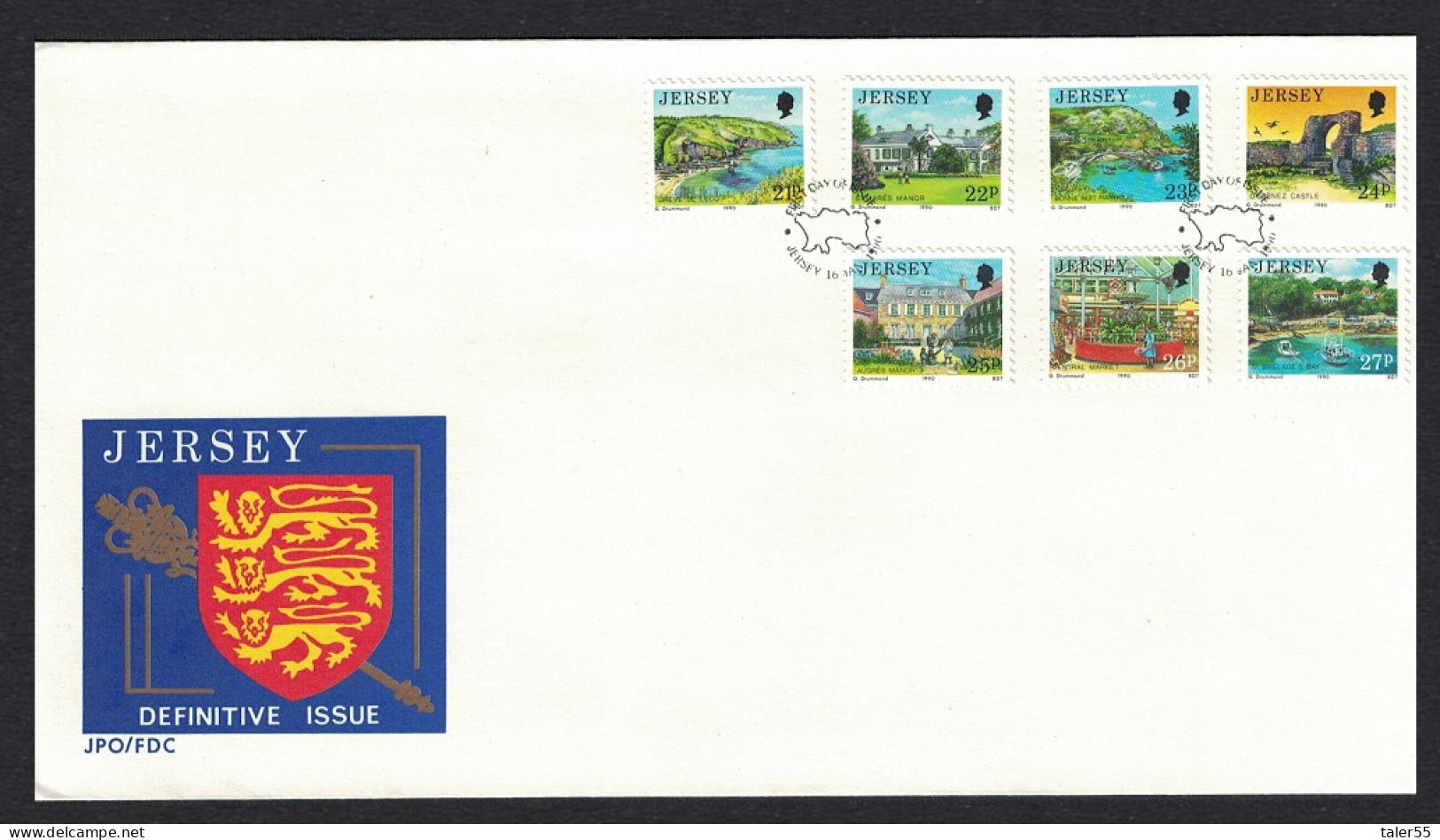 Jersey Scenes Definitives FDC 1990 SG#481-487 - Jersey