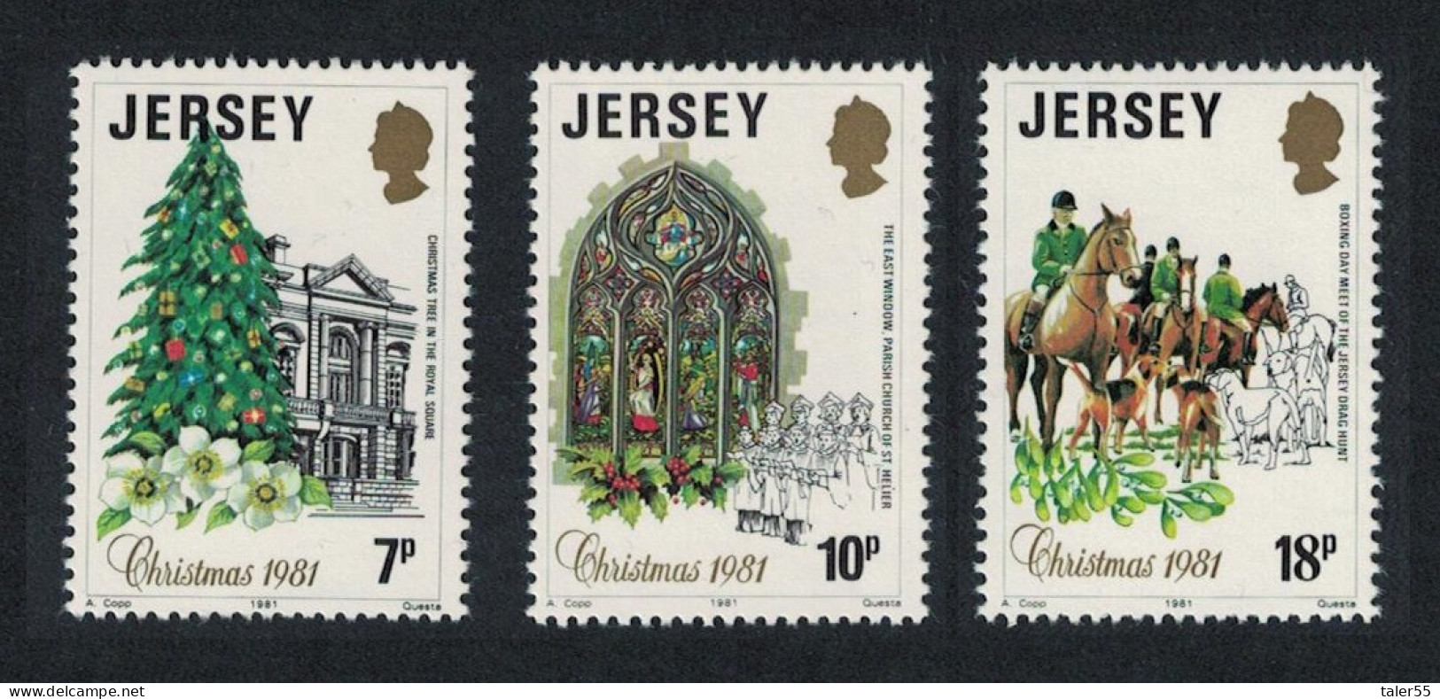 Jersey Horses Christmas 3v 1981 MNH SG#286-288 - Jersey