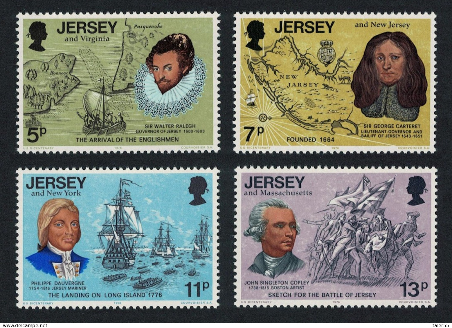 Jersey American Independence 4v 1976 MNH SG#160-163 - Jersey