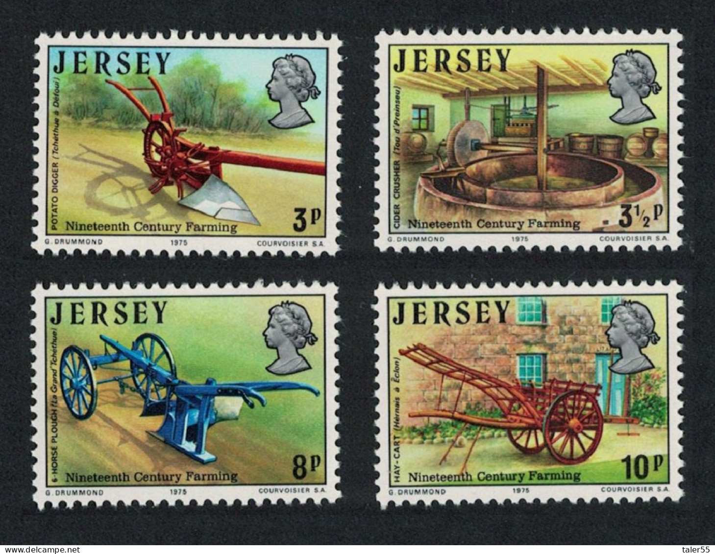 Jersey Nineteenth-century Farming 4v 1975 MNH SG#119-122 - Jersey
