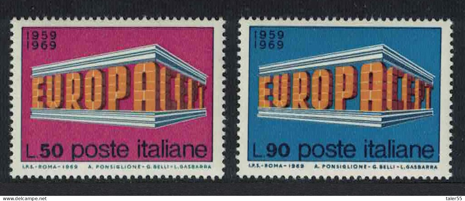 Italy Europa CEPT 2v 1969 MNH SG#1244-1245 - 1961-70: Mint/hinged