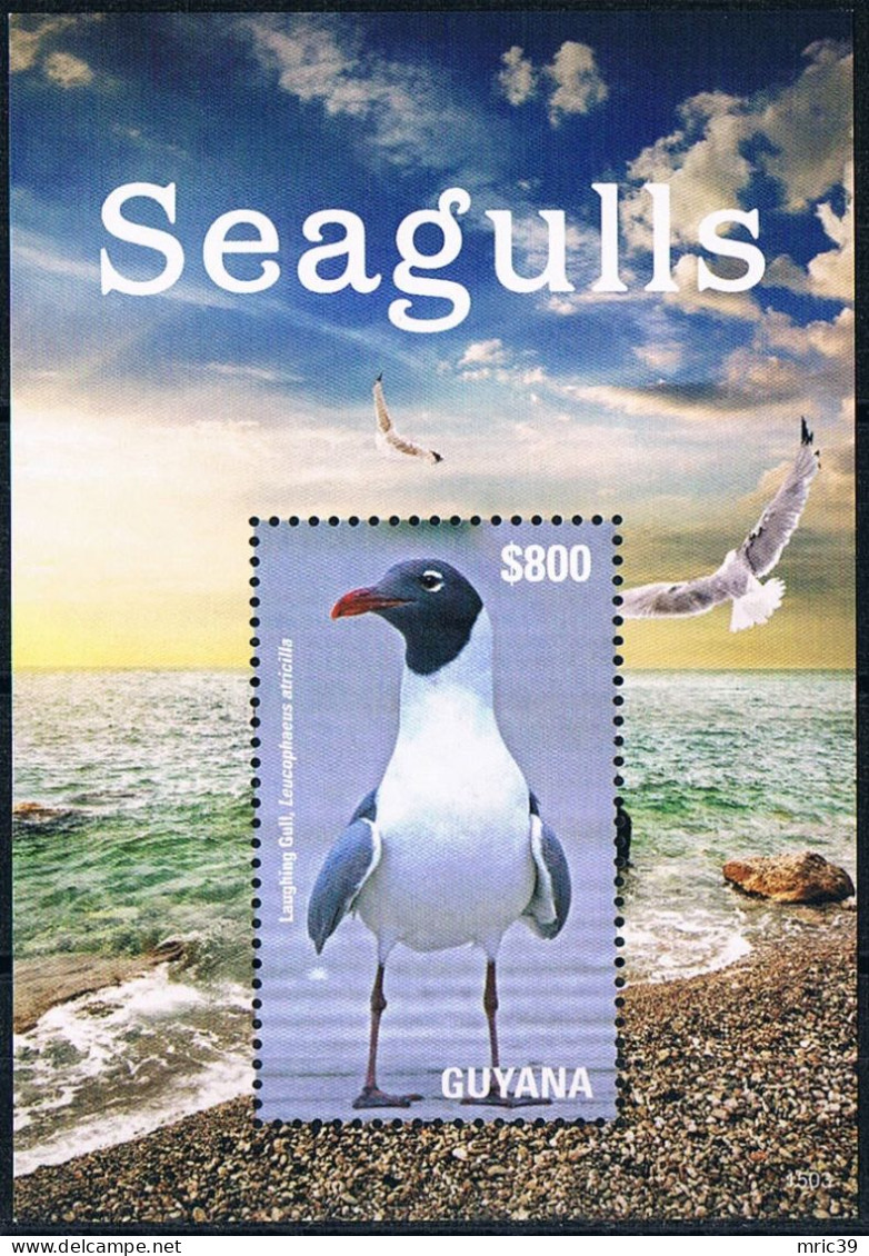 Bloc Sheet Oiseaux Mouettes Birds Seagulls Neuf  MNH **  Guyana 2015 - Möwen