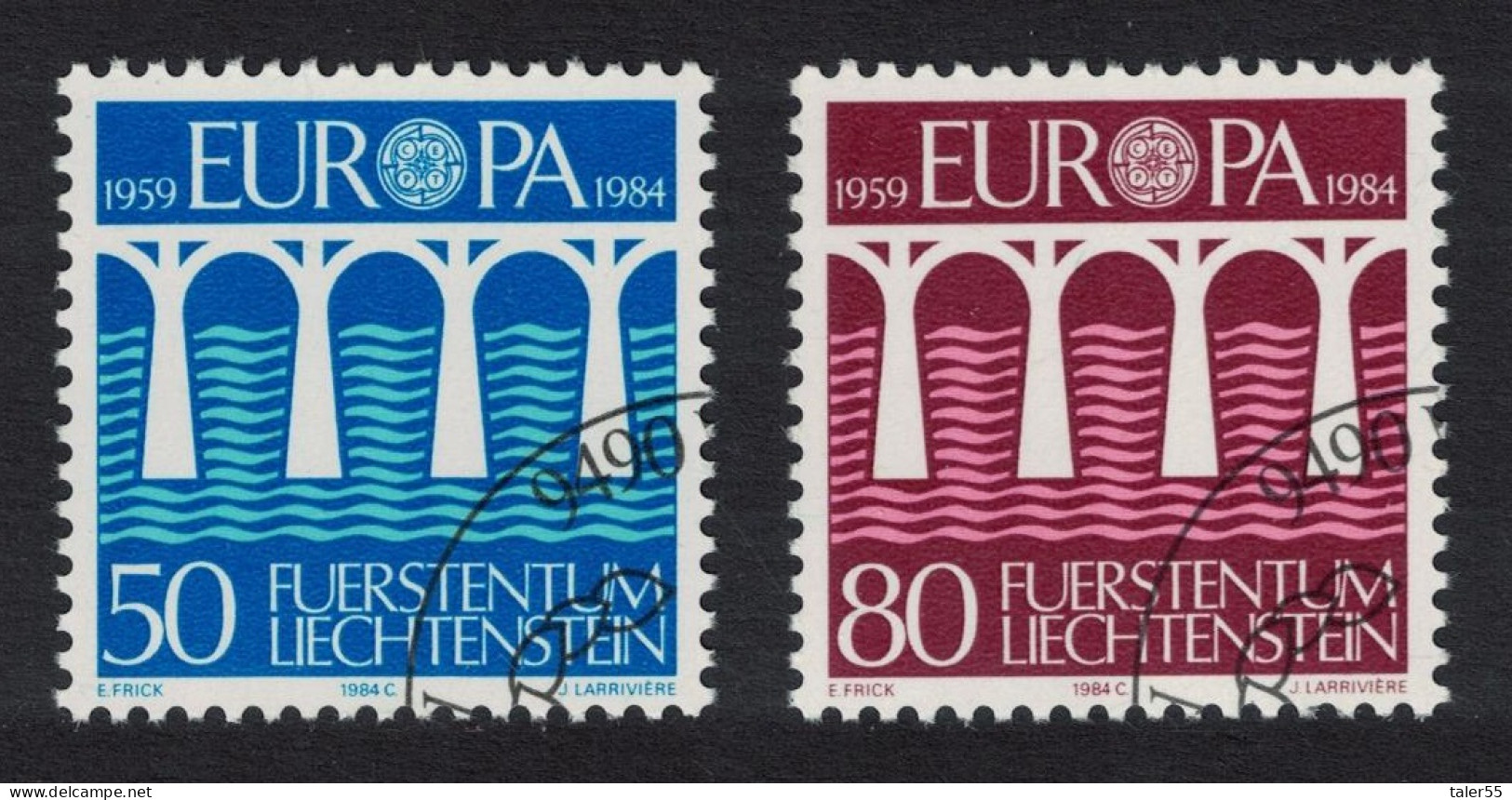 Liechtenstein Europa 25th Anniversary Of EPT Conference 2v 1984 CTO SG#836-837 - Used Stamps