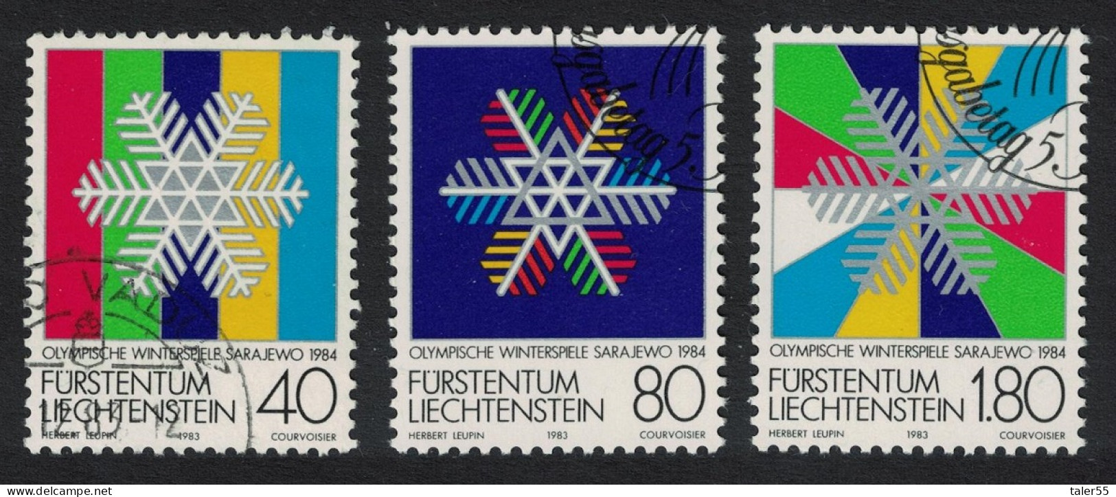Liechtenstein Winter Olympic Games Sarajevo 3v 1983 CTO SG#826-828 - Used Stamps