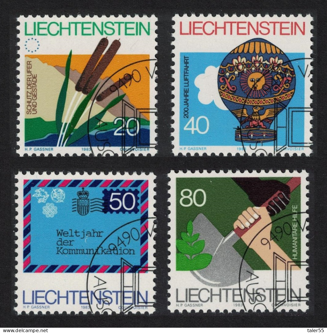 Liechtenstein Anniversaries And Events 4v 1983 CTO SG#816-819 - Gebraucht