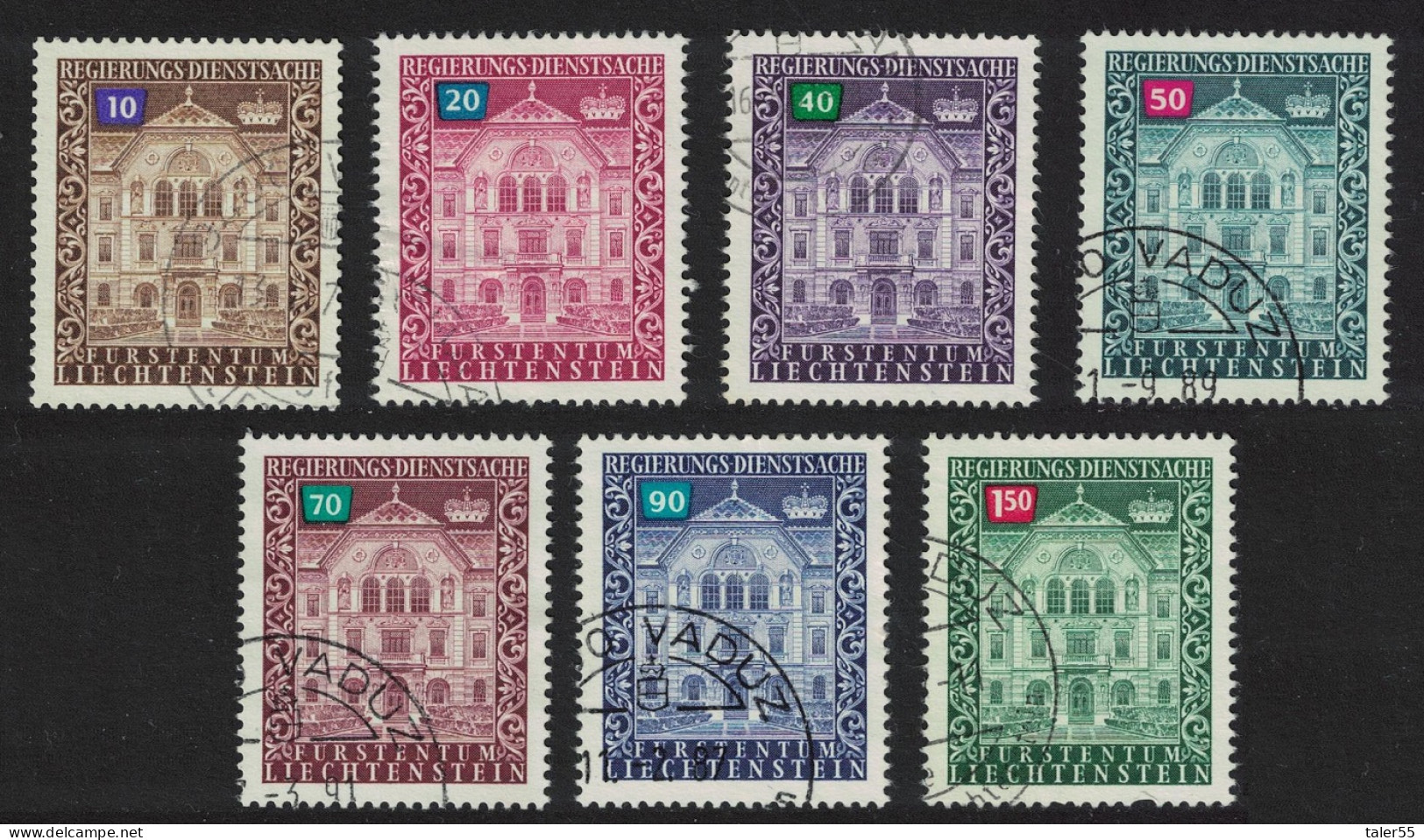 Liechtenstein Official Stamps 7v 1976 Canc SG#O652=O662 - Oblitérés