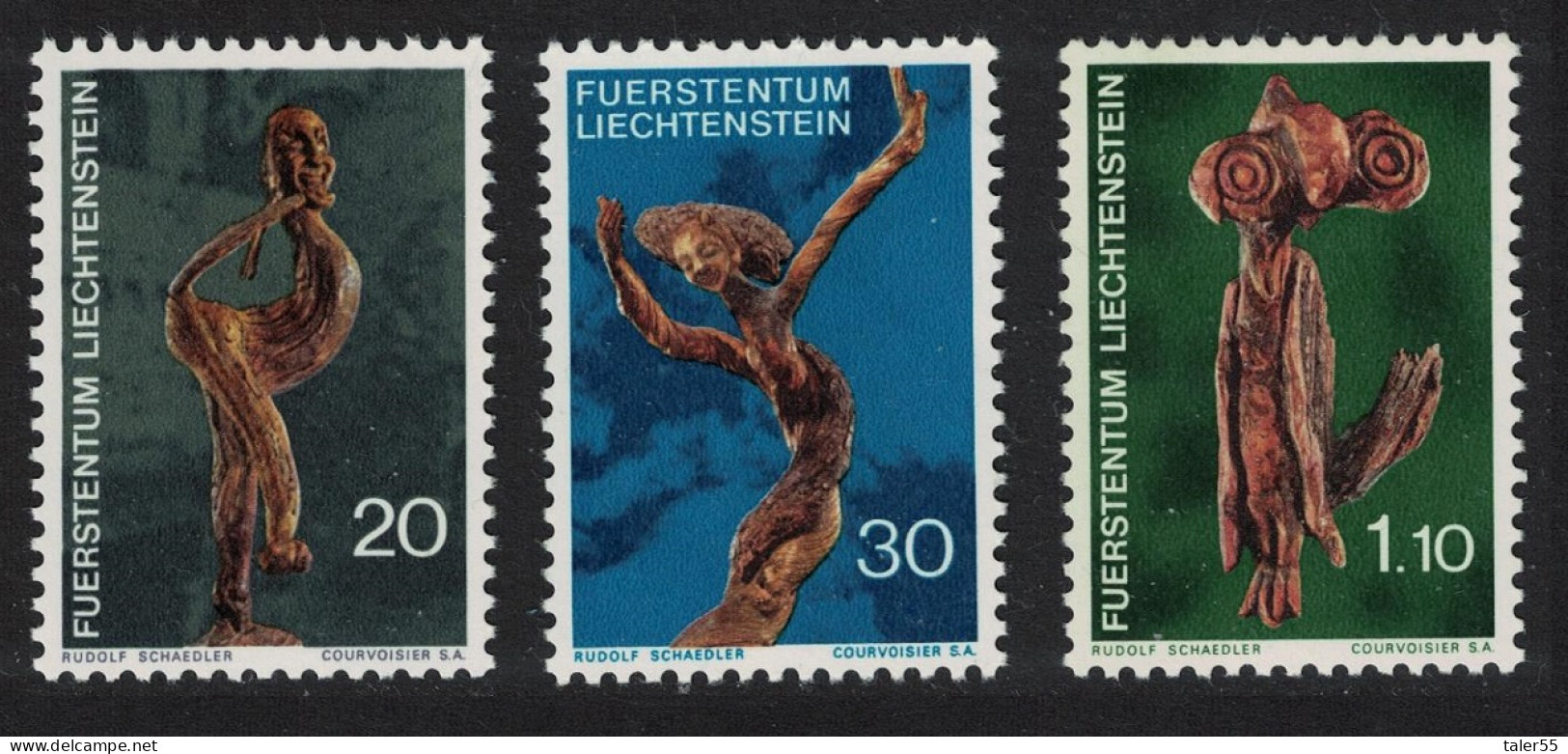 Liechtenstein Natural Art Motifs Fashioned From Roots And Branches 3v 1972 MNH SG#557-559 - Unused Stamps