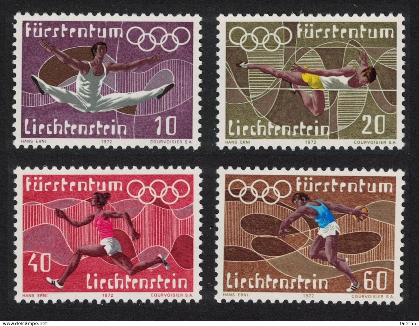 Liechtenstein Olympic Games Munich 4v 1972 MNH SG#544-547 - Ungebraucht