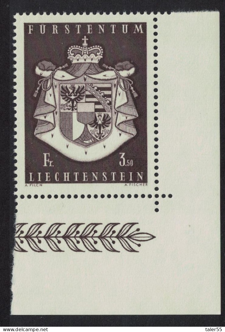 Liechtenstein Arms Of Liechtenstein Corners 1969 MNH SG#498 - Nuovi
