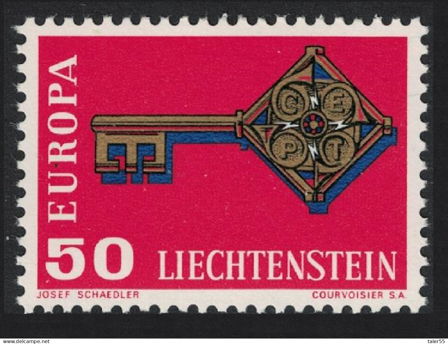 Liechtenstein Key With CEPT In Handle Europa 1968 MNH SG#490 - Nuovi