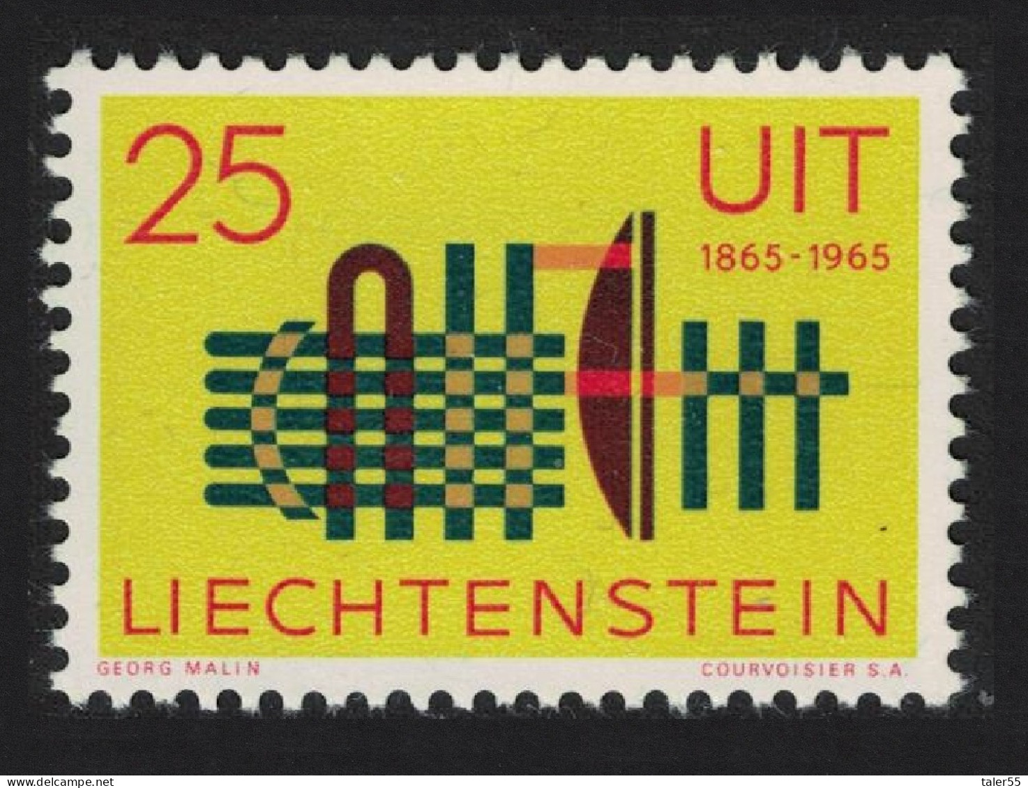 Liechtenstein Centenary Of ITU 1965 MNH SG#452 - Unused Stamps