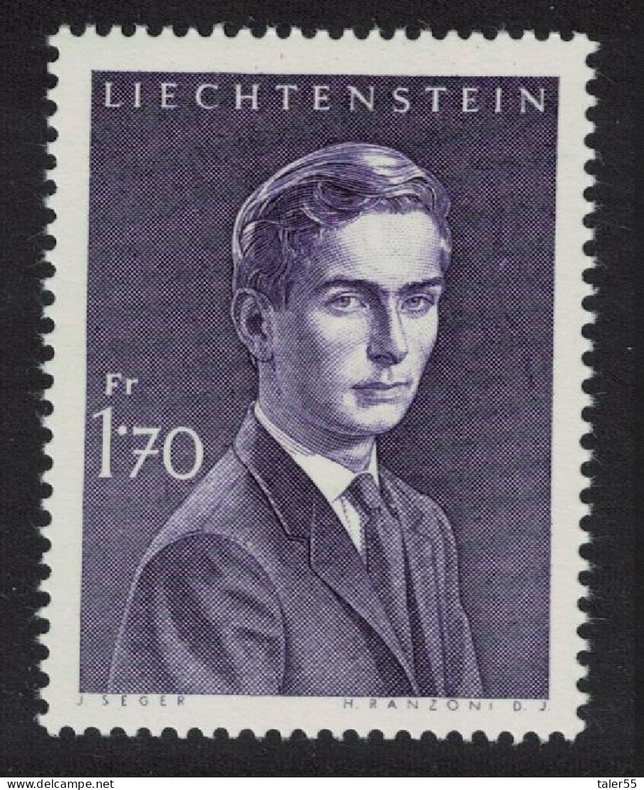 Liechtenstein Crown Prince Hans Adam 1964 MNH SG#404a MI#439 - Nuovi